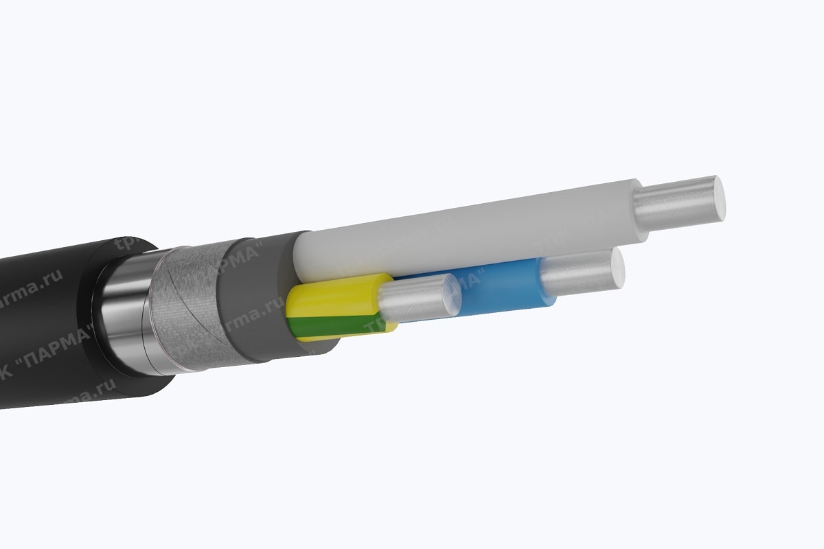 Фотография провода Кабель АПвБбШв 3х50 - 1кВ